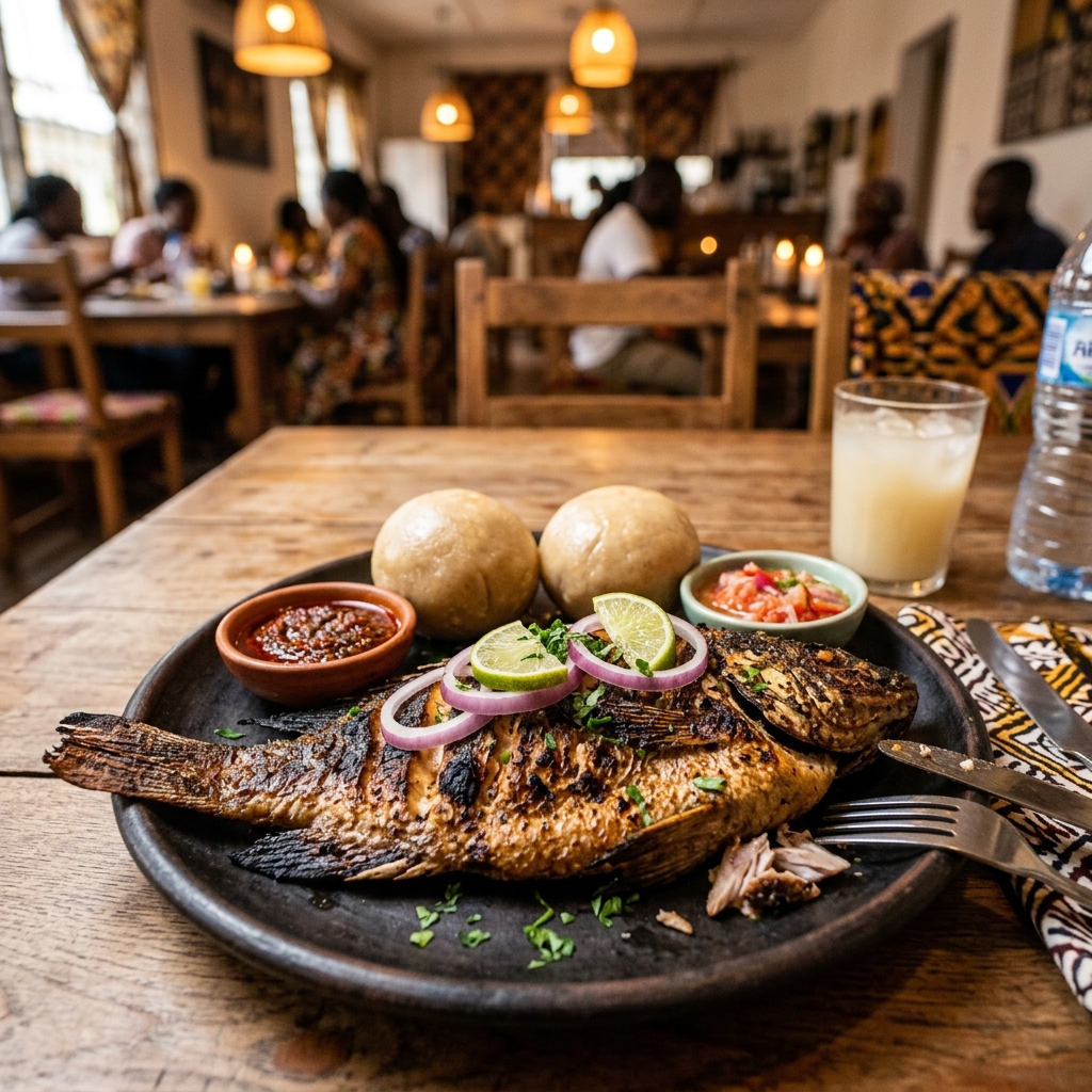 Grilled Tilapia & Banku